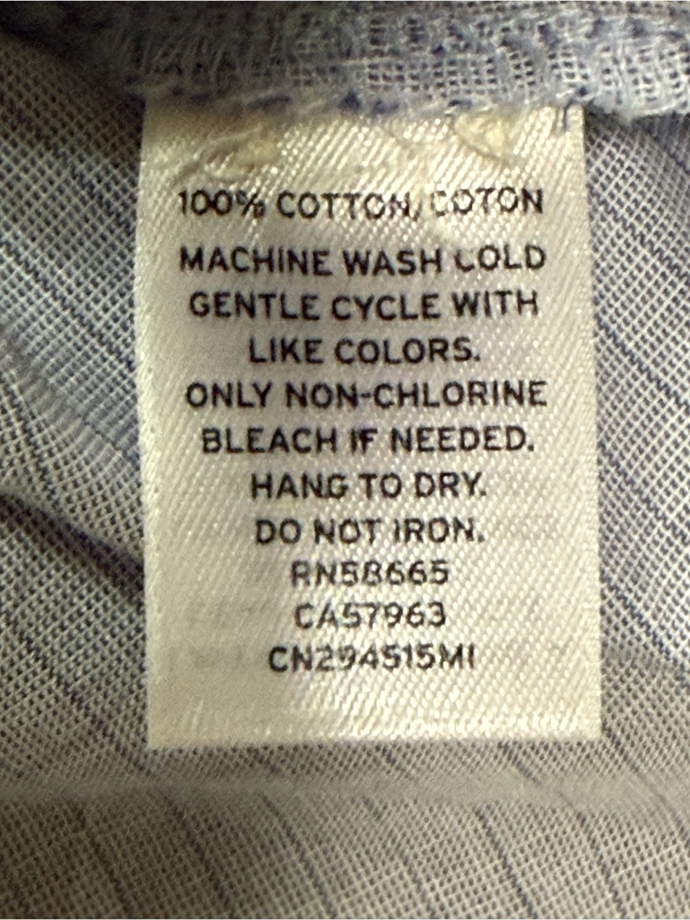 Caslon Blue Pinstripe Button Down Shirt Small 100% Cotton Preppy - Picture 7 of 8